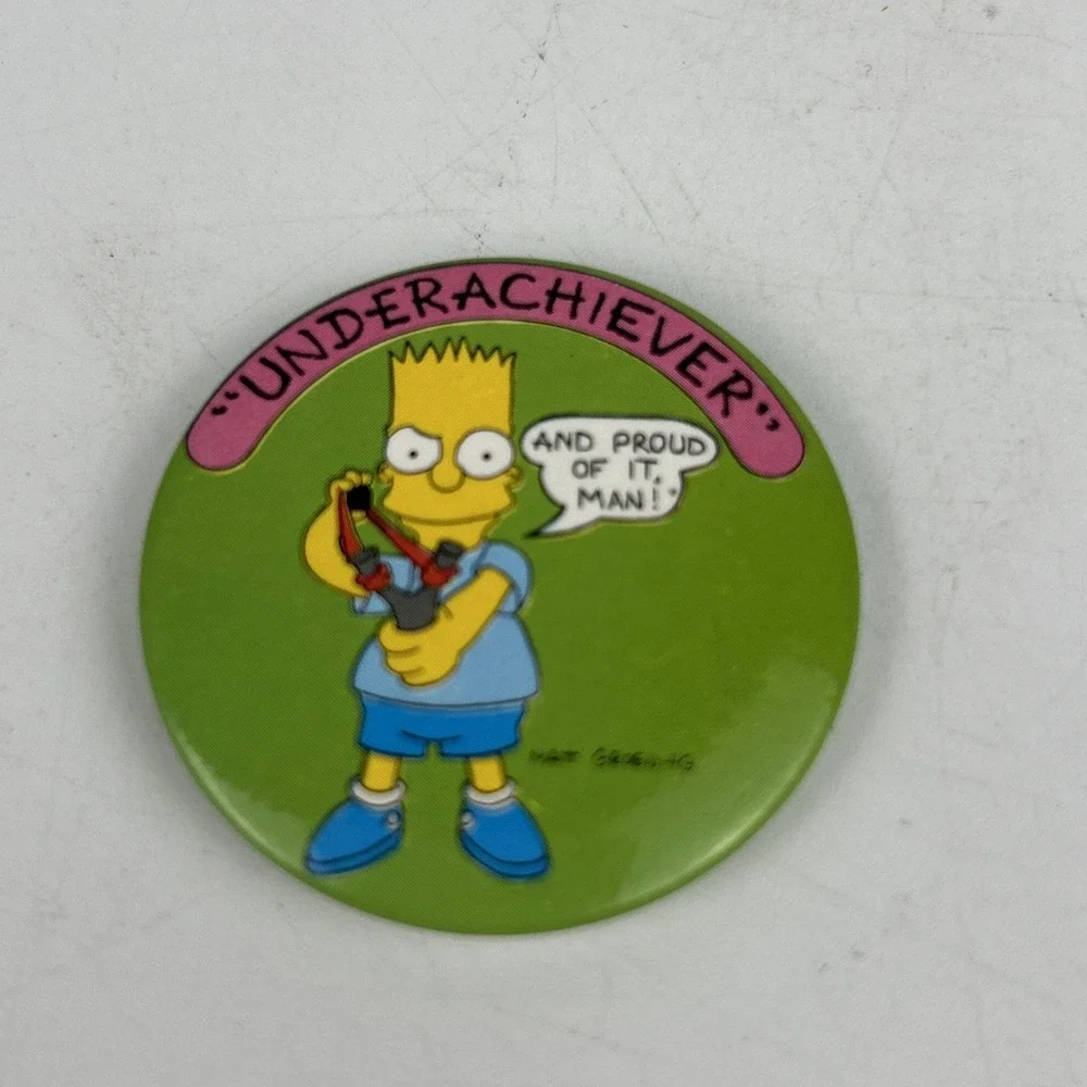 Vintage The Simpsons Pin And‎ Keychain Set Seven Items Total